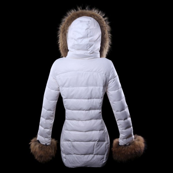 Moncler bianco di modo di pelliccia Cap Cappotti